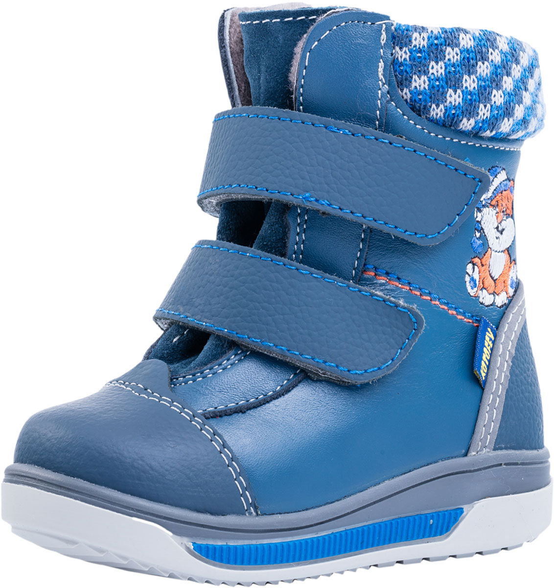 Ботинки для мальчика Котофей, цвет: синий. 152187-51. Размер 22