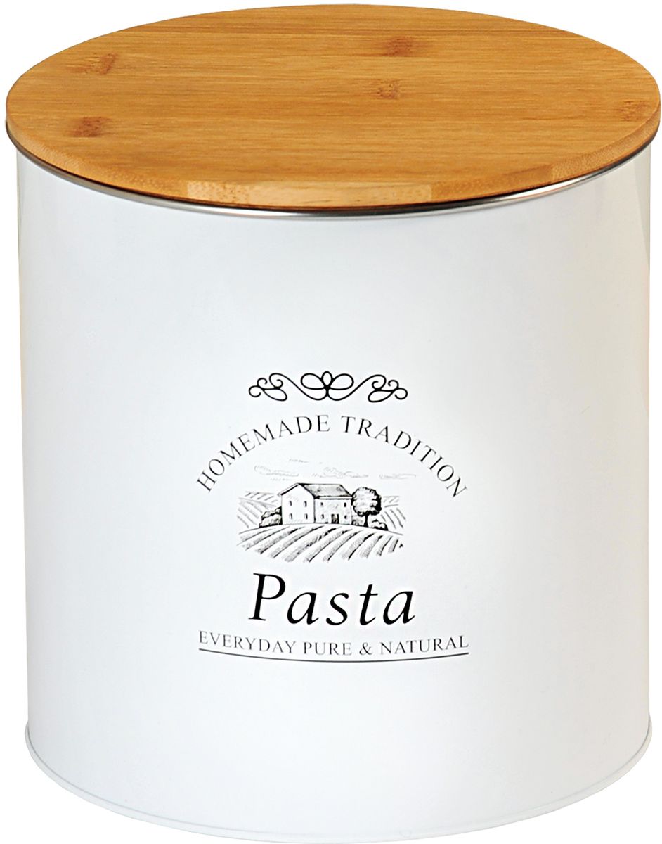 Банка для сыпучих продуктов Kesper Pasta, 17,3 х 18 см3825-4 Банка для сыпучих продуктов Kesper Pasta, 17,3 х 18 см3825-4Банка Kesper Pasta, выполненная из металла, снабжена деревянной крышкой, которая плотно и герметично закрывается, дольше свежесть содержимого. Изделие предназначено для хранения любого вида макаронных изделий . Стильная и практичная, такая банка станет незаменимым аксессуаром на любой кухне.
