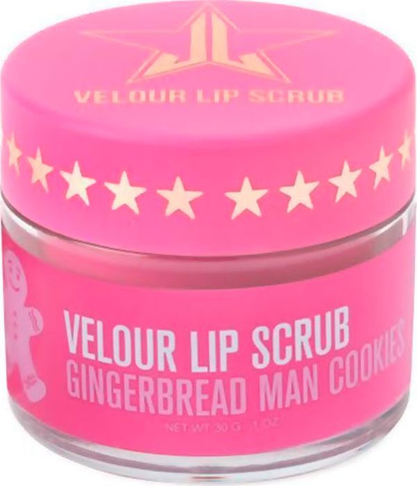 Скраб для губ Jeffree Star Velour Lip Scrub Gingerbread Man Cookies, 30 гJFS-815446020693 Скраб для губ Jeffree Star Velour Lip Scrub Gingerbread Man Cookies, 30 гJFS-815446020693Аппетитный скраб для губ Velour Lip Scrub на основе сахара нежно отшелушивает и идеально подготавливает губы к нанесению помады.