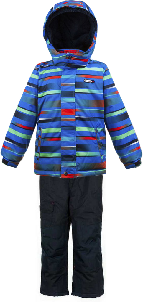 Комплект верхней одежды для мальчика Gusti, цвет: синий. GWB 3309-ELECTRIC BLUE. Размер 142GWB 3309-ELECTRIC BLUE Комплект верхней одежды для мальчика Gusti, цвет: синий. GWB 3309-ELECTRIC BLUE. Размер 142GWB 3309-ELECTRIC BLUEКомплект Gusti состоит из куртки и полукомбинезона. Ткань верха: мембрана с коэффициентом водонепроницаемости 5000 мм и коэффициентом паропроницаемости 5000 г/м2, одежда ветронепродуваемая. Благодаря тонкому полиуретановому напылению изнутри не промокает даже при сильной влаге, но при этом дышит (защита от влаги не препятствует циркуляции воздуха). Плотность ткани Т190 обеспечивает высокую износостойкость. Утеплитель: тек-Полифилл (Tech-Polyfil) - 280г/м2, силиконизированый полиэстер изготовленный по новейшим технологиям, удерживает тепло при температуре до -30 С. Очень мягкий, создающий объем для сохранения тепла. Высокоэффективный, обладающий повышенной устойчивостью к сжатию (после стирки в стиральной машине изделие достаточно встряхнуть), обеспечивающий хорошую вентиляцию, обладающий прекрасным, теплоизолирующими свойствами синтетический материал. Главные преимущества Тек-Полифила – одежда более пушистая на ощупь и менее тяжелое по весу. Подкладка: высокотехнологичный флис COOLQUICK. Специальное кручение нитей позволяет ткани максимально впитывать влагу и увеличивать испаряемость с поверхности, т.е. выпустить пар, но не пропускает влагу снаружи, что обеспечивает комфорт даже при высоких физических нагрузках. Этот материал ранее был разработан специально для спортсменов, которые испытывали сильные нагрузки во время активного движения, а теперь принес комфорт и тепло в нашу повседневную жизнь. Это особенно важно для детей, когда они гуляют на свежем воздухе, чтобы тело всегда оставалось сухим и теплым. В этой одежде им будет тепло в течение длительного времени и нет необходимости надевать теплый свитер. Верхняя одежда GUSTI просто чистится. Стирать одежду придется очень редко – только при сильных загрязнениях. Если малыш забрался в лужу или грязь, просто вытрите пятно влажной тряпкой.