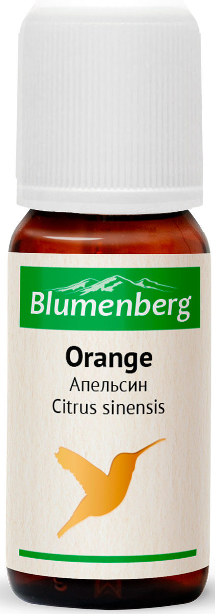 Масло эфирное Blumenberg, апельсин, 10 мл223477 Масло эфирное Blumenberg, апельсин, 10 мл223477Повышает иммунитет, помогает при простудных заболеваниях, гриппе, застоях в бронхах. Нормализует работу печени и желчного пузыря, оказывает желчегонное действие, ликвидирует запоры, снимает кишечные колики. Избавляет от лишнего веса и целлюлита, снижает отеки, задержку жидкости в организме. Возвращает упругость, витаминизирует и выравнивает кожу. Борется с депрессией, тревожностью, бессонницей.ПротивопоказанияНе пользоваться перед выходом на солнце. При беременности перед употреблением следует проконсультироваться с врачом. Аккуратно использовать при аллергии на цитрусовые и при чувствительной коже.