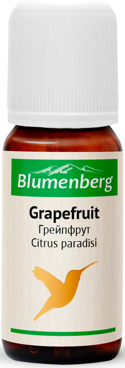 Масло эфирное Blumenberg, грейпфрут, 10 мл223753 Масло эфирное Blumenberg, грейпфрут, 10 мл223753Повышает иммунитет, позволяет быстрее справиться с простудными и воспалительными процессами. Стимулирует активность лимфатической системы, оказывает детоксическое, очищающее действие. Обладает мочегонным и желчегонным действием, улучшает работу печени, почек и желчного пузыря. Борется с лишним весом и целлюлитом. Облегчает проблемы, связанные с предменструальным синдромом и менопаузой. Нормализует выработку кожного сала при уходе за лицом и волосами. Возвращает коже молодость и упругость. Эффективный антидепрессант, восстанавливает после стресса. Повышает умственную активность.ПротивопоказанияНе использовать перед выходом на солнце.