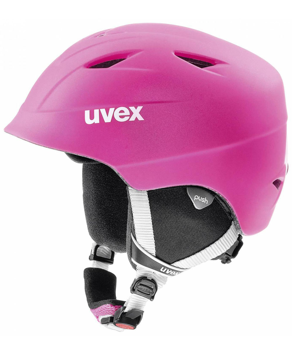Шлем горнолыжный Uvex Airwing 2 Pro Kids Helmet, цвет: розовый матовый. Размер XS6132 Шлем горнолыжный Uvex Airwing 2 Pro Kids Helmet, цвет: розовый матовый. Размер XS6132Детский шлем Uvex Airwing 2 обеспечит юному лыжнику максимальный комфорт на склоне. В модели предусмотрены система вентиляции, съемная защита ушей и фиксатор стрэпа маски. Система индивидуальной подгонки размера IAS и застежка Monomatic позволят надежно закрепить шлем на голове. Подкладка выполнена из гипоаллергенного материала.
