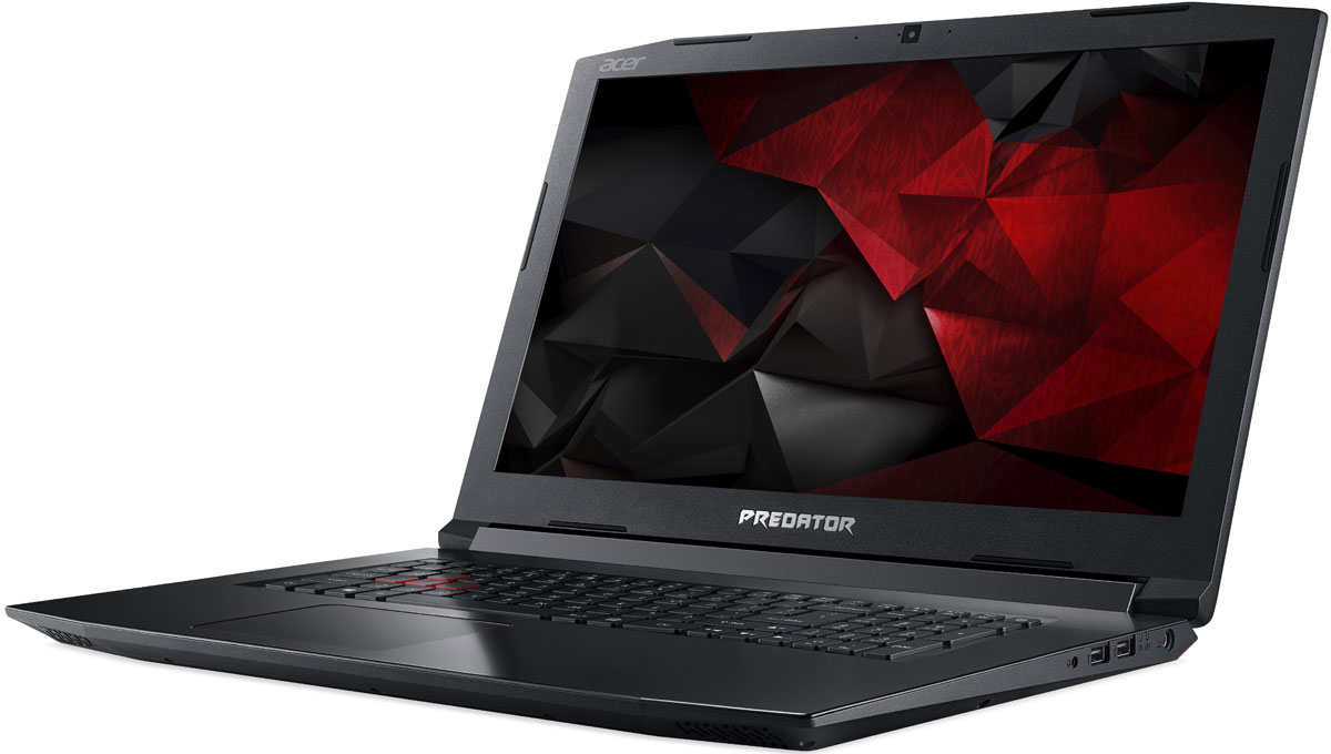 Acer Predator Helios 300 PH317-51-5569, BlackPH317-51-5569 Acer Predator Helios 300 PH317-51-5569, BlackPH317-51-5569Мощный ноутбук Acer Predator Helios 300 погрузит вас в самое пекло игровых сражений.Если корпус черного цвета с красными деталями еще не приковал ваш взгляд - тогда проведите по нему рукой и почувствуйте текстуру металла.Ультратонкий (0,1 мм) металлический вентилятор AeroBlade 3D имеет улучшенную аэродинамику и обеспечивает превосходный обдув для охлаждения системы.Плоские поверхности и острые грани придают черно-красному корпусу агрессивный вид.Продуманная конструкция вентиляционных каналов гарантирует отличное охлаждение и отлично смотрится.Бороться с соперниками помогут новейший процессор Intel Core 7-го поколения и графика NVIDIA GeForce GTX 1050 Ti. Ноутбуки с графическими картами NVIDIA GeForce серии GTX 10 основанные на архитектуре NVIDIA Pascal это идеальный выбор для игр с графикой высокого разрешения.Благодаря красной подсветке клавиш вы сможете играть в любое время и в любом месте.Специальное приложение PredatorSense от Acerпозволит контролировать и настраивать различные игровые параметры.Ноутбук сертифицирован EAC и имеет русифицированную клавиатуру и Руководство пользователя