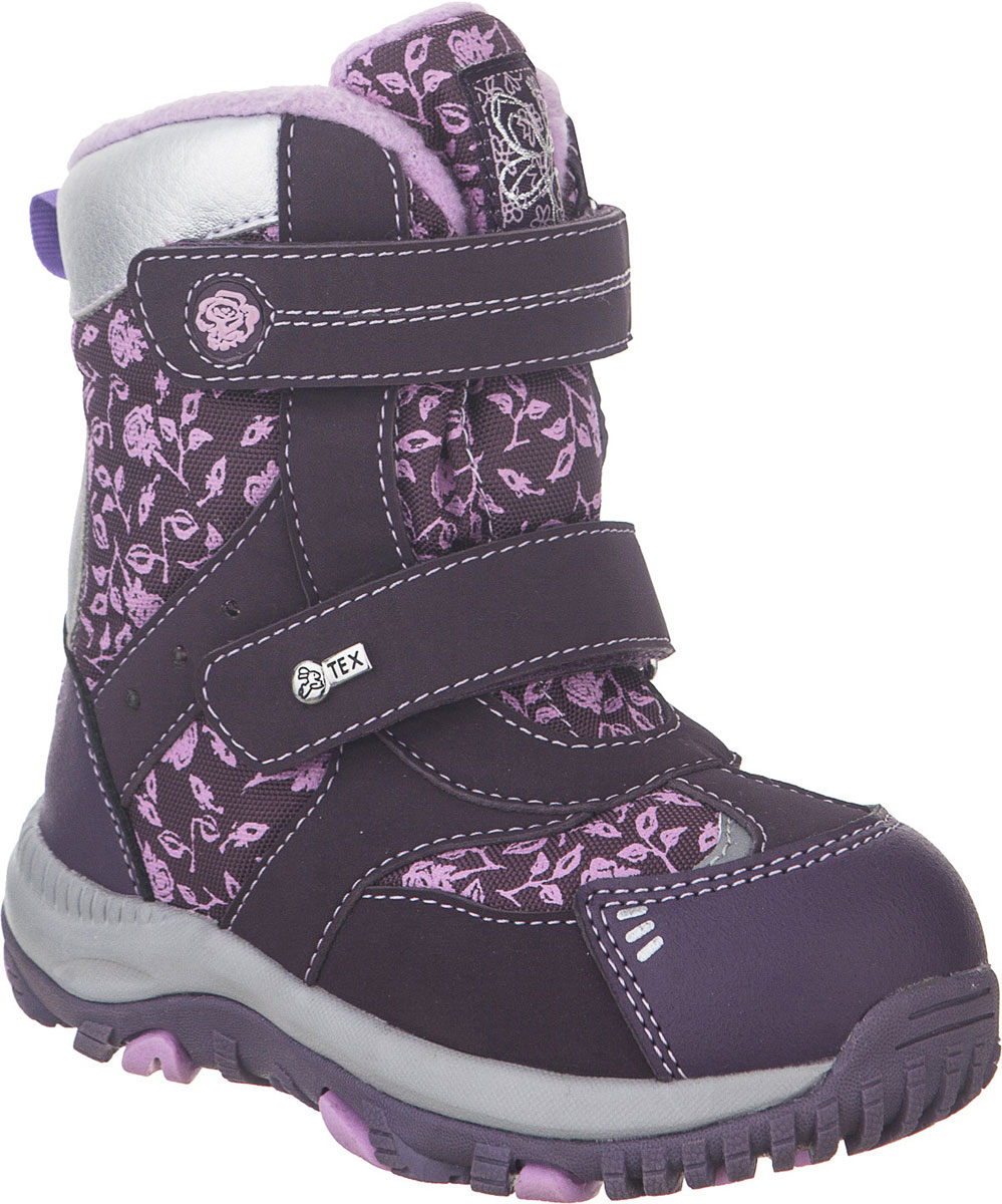 Ботинки для девочки Kapika, цвет: фиолетовый. 41236-2. Размер 24