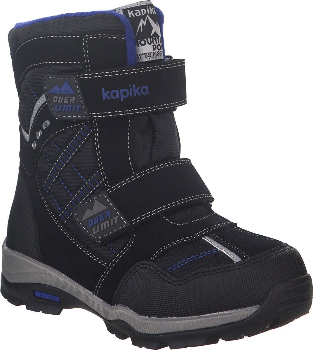 Ботинки для мальчика Kapika, цвет: черный, синий. 43208-1. Размер 31