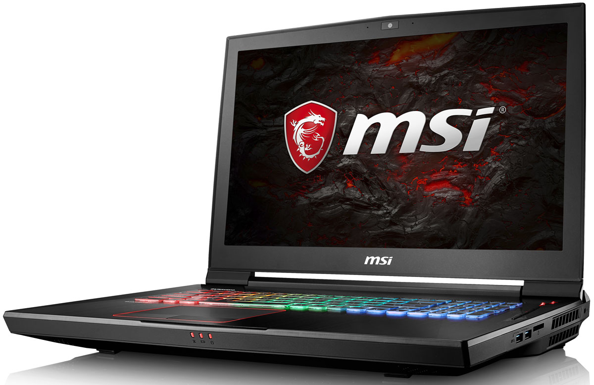 MSI GT73EVR 7RF-1014RU Titan Pro, BlackGT73EVR 7RF-1014RU MSI GT73EVR 7RF-1014RU Titan Pro, BlackGT73EVR 7RF-1014RUНоутбук MSI GT73EVR обеспечивает предельно качественный геймплей. Как истинная легенда гейминга, MSI старается держаться своих традиций, предоставляя геймерам любого уровня только новейшие и эксклюзивные игровые технологии.Благодаря инновационной системе охлаждения Cooler Boost и специальным геймерским технологиям, применённым в игровых ноутбуках MSI Gaming, графическая карта новейшего поколения NVIDIA GeForce GTX 1080 сможет продемонстрировать всю свою мощь без остатка. Олицетворяя концепцию Один клик до VR и предлагая полное погружение в игровые вселенные с идеально плавным геймплеем, новые игровые ноутбуки MSI разбивают устоявшиеся стереотипы об исключительной производительности десктопов.MSI объединила усилия с компанией Portrait Displays, Inc. в разработке нового высокоточного стандарта изготовления дисплеев. MSI True Color гарантирует идеальную цветопередачу каждого пикселя на ноутбуках MSI. Заводская калибровка и тестирование панелей подняли точность передачи цветового пространства sRGB практически до 100%.Обтекаемые формы этого ноутбука внушают ощущение сверхсветовых скоростей и мощь межзвёздных крейсеров. Применение более совершенных материалов и проработка каждой детали позволили добиться экстремальной мощи.Запускайте игры быстрее других благодаря потрясающей пропускной способности PCI-E Gen 3.0x4 с поддержкой технологии NVMe на одном устройстве M.2 SSD. Используйте потенциал твердотельного диска Gen 3.0 SSD на полную. Благодаря оптимизации аппаратной и программной частей достигаются экстремальный скорости чтения до 2200МБ/с, что в 5 раз быстрее твердотельных дисков SATA3 SSD.Эксклюзивная технология MSI SHIFT выводит систему на экстремальные режимы работы, одновременно снижая шум и температуру до минимально возможного уровня. Переключаясь между пятью профилями, вы сможете достичь экстремальной производительности своей машины или увеличить время её работы от батарей. Функция легко активируется либо горячими клавишами FN + F7, либо через приложение Dragon Gaming Center.Охлаждение - ключевой элемент игровых машин. Cooler Boost Titan состоит из 2 уникальных вентиляторов Whirlwind с 29 лопастями, увеличившими воздушный поток на целых 30% при тех же оборотах. Независимые модули охлаждения для CPU и GPU в сочетании с 7 тепловыми трубками устраняют проблему перетекания тепла между компонентами, гарантируя наивысшую стабильность при экстремальном гейминге.Многолетнее сотрудничество с мировым лидером в области профессиональной акустики, компанией Dynaudio, нашло своё отражение в новом дизайне игрового ноутбука GT73. Акустическая система этой серии ноутбуков отличается двумя высококлассными широкополосными динамиками с одним сабвуфером и высочайшим качеством звучания. Детализация звука новых динамиков премиум-класса от Dynaudio по сравнению с предыдущим их поколением выросла на 50%, а громкость звучания - на целых 10 дБ.В ходе тяжёлых виртуальных боёв приложение SteelSeries Engine 3 способно стать вашим самым смертоносным оружием. Здесь вы можете настроить клавиатуру полностью под себя, выбирая цвет подсветки, создавая макросы и выделяя под каждую игровую задачу отдельную область на клавиатуре. Вы сможете трансформировать клавиатуру в личное высокотехнологичное оружие, а также синхронизировать все имеющиеся устройства SteelSeries через облако.Перестань проигрывать из-за лагов с технологией Killer DoubleShot Pro. Задай приоритеты сетевому трафику и избавься от задержек передачи данных на игровой сервер. Демонстрируй соперникам свою истинную мощь и сноровку! Выбери в Killer Networking Manager программы, сетевой трафик которых наиболее важен в настоящий момент, определи им максимальную полосу пропускания и в бой! Killer DoubleShot Pro объединяет работу контроллера Killer E2400 Gigabit Ethernet и Killer Wireless-AC 1435, что снижает задержку сигнала в 3,5 раза (по сравнению с традиционными адаптерами WiFi 802.11ac).Точные характеристики зависят от модификации.Ноутбук сертифицирован EAC и имеет русифицированную клавиатуру и Руководство пользователя