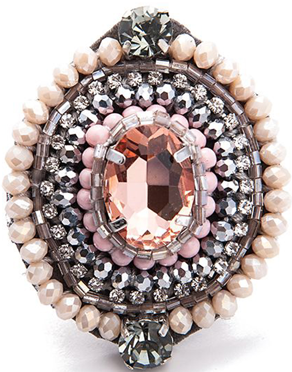 Кольцо женское Beatrice, цвет: розовый, серый. 60021020