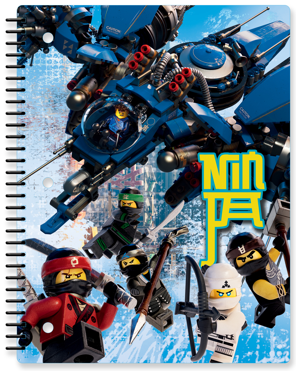 LEGO NINJAGO Тетрадь на спирали 70 листов в линейку 5187251872 LEGO NINJAGO Тетрадь на спирали 70 листов в линейку 5187251872Тетрадь на спирали в линейку предназначена для школьных занятий и просто для записей. Стильный дизайн обложки, сочетающий различные цвета и изображения любимых персонажей делает тетрадь подходящей для учеников начальной и средней школы. Плотная обложка из высококачественного картона не даст помяться страничкам.