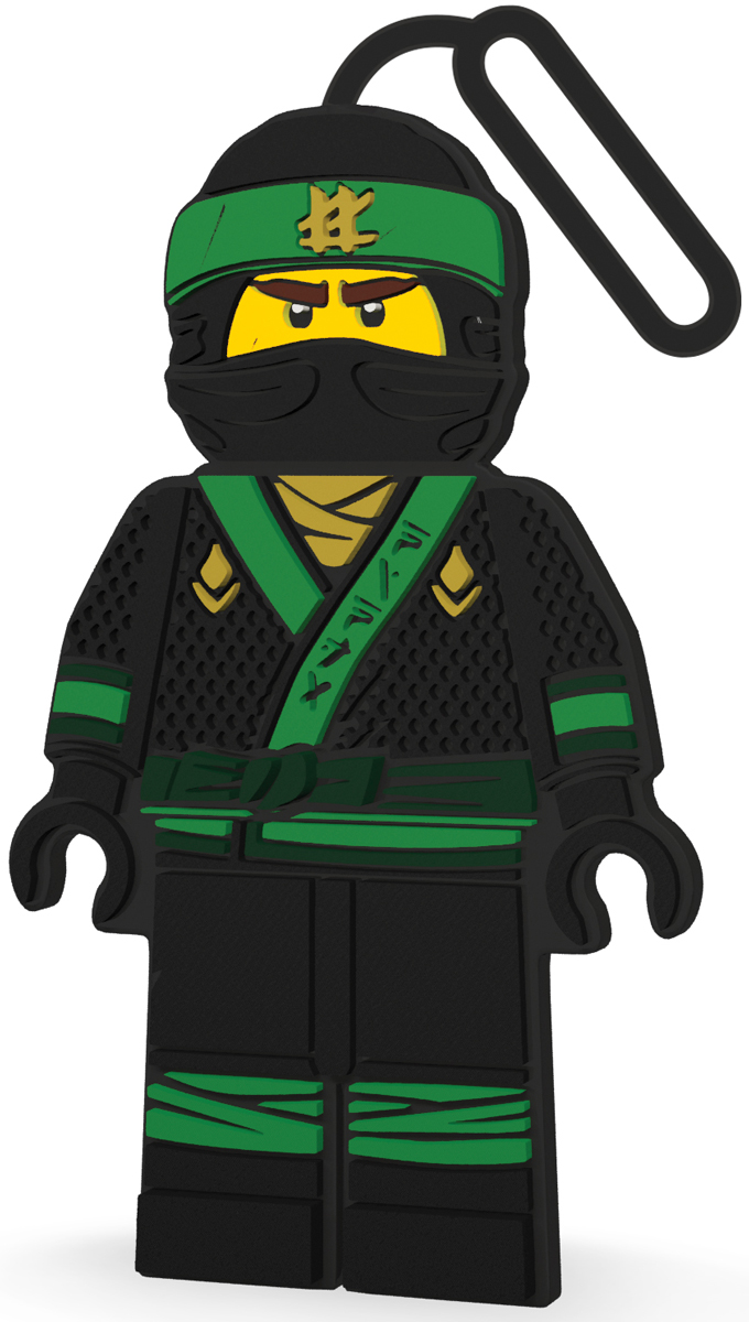 LEGO NINJAGO Бирка для багажа Lloyd51882 LEGO NINJAGO Бирка для багажа Lloyd51882Силиконовая бирка надежно крепится к багажу с помощью петли. Яркий и неповторимый дизайн сразу же привлечет внимание, и вы легко отыщите свой чемодан на транспортной ленте. Запишите свои контактные данные на обратной стороне бирки и можете не бояться, что ваш чемодан потеряется, ведь теперь работники аэропорта точно будут знать его хозяина.