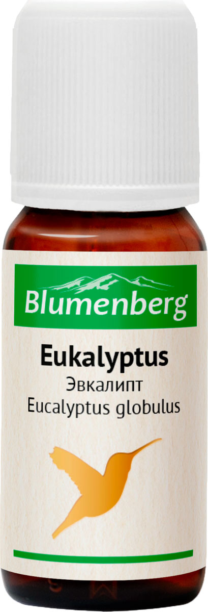 Масло эфирное Blumenberg, эвкалипт, 10 мл223475 Масло эфирное Blumenberg, эвкалипт, 10 мл223475Помогает при гриппе, ангине, воспалительных процессах в органах дыхания. Оказывает обезболивающее действие при ревматизме, мышечных болях, заболеваниях опорно-двигательного аппарата. Используется при невралгиях и головных болях. Лечит инфекции и воспаления мочеполового тракта. Снижает уровень сахара. Борется с кожными воспалениями, перхотью, активизирует рост волос.ПротивопоказанияНе употреблять во время беременности и детям до 2-х лет. Не применять дольше 5-7 дней подряд.