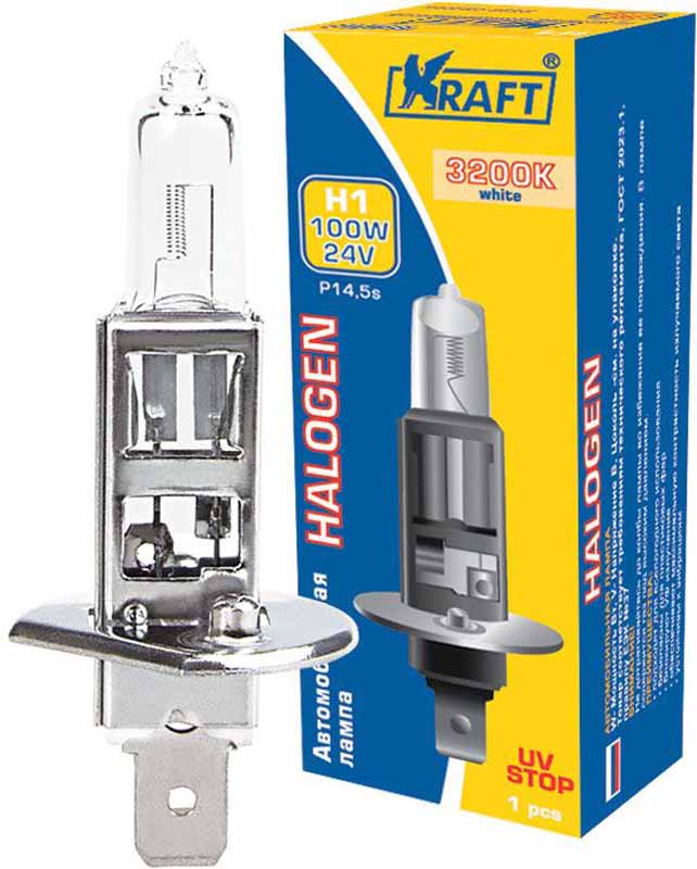 Лампа автомобильная галогенная Kraft Basic, H1, 24V, 70W (P14,5s)КТ 700002 Лампа автомобильная галогенная Kraft Basic, H1, 24V, 70W (P14,5s)КТ 700002Автомобильные галогенные лампы серии Kraft Basic 24V предназначены для установки на автомобили с бортовой сетью 24 Вольта