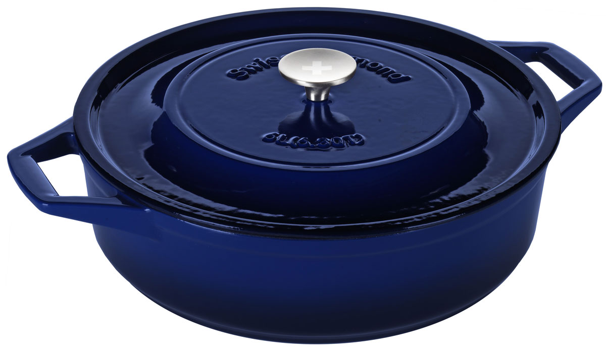 Сотейник Swiss Diamond Prestige Cast, с крышкой, чугунный, 32 см, цвет: синий. PC 932CBPC 932CB Сотейник Swiss Diamond Prestige Cast, с крышкой, чугунный, 32 см, цвет: синий. PC 932CBPC 932CBСотейник чугунный,32см,синий Swiss Diamond PC 932CB Характеристики: Диаметр: 32 см Материал: эмалированный чугун, Материал ручек: нержавеющая сталь