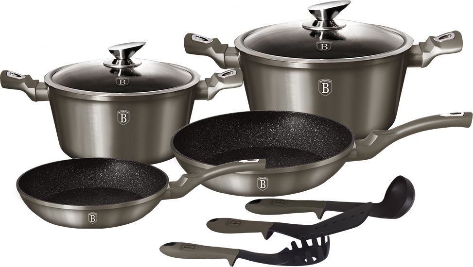 Набор посуды Berlinger Haus Carbon Metallic Line, 9 предметов. 1227-BH набор статуэток птицы 3 шт 13 х 8 х 9 см