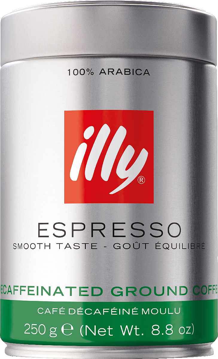 Illy Espresso Deca кофе молотый без кофеина, 250 г6862 (0728) Illy Espresso Deca кофе молотый без кофеина, 250 г6862 (0728)Тот же узнаваемый вкус, что у средней обжарки, со всеми преимуществами кофе без кофеина