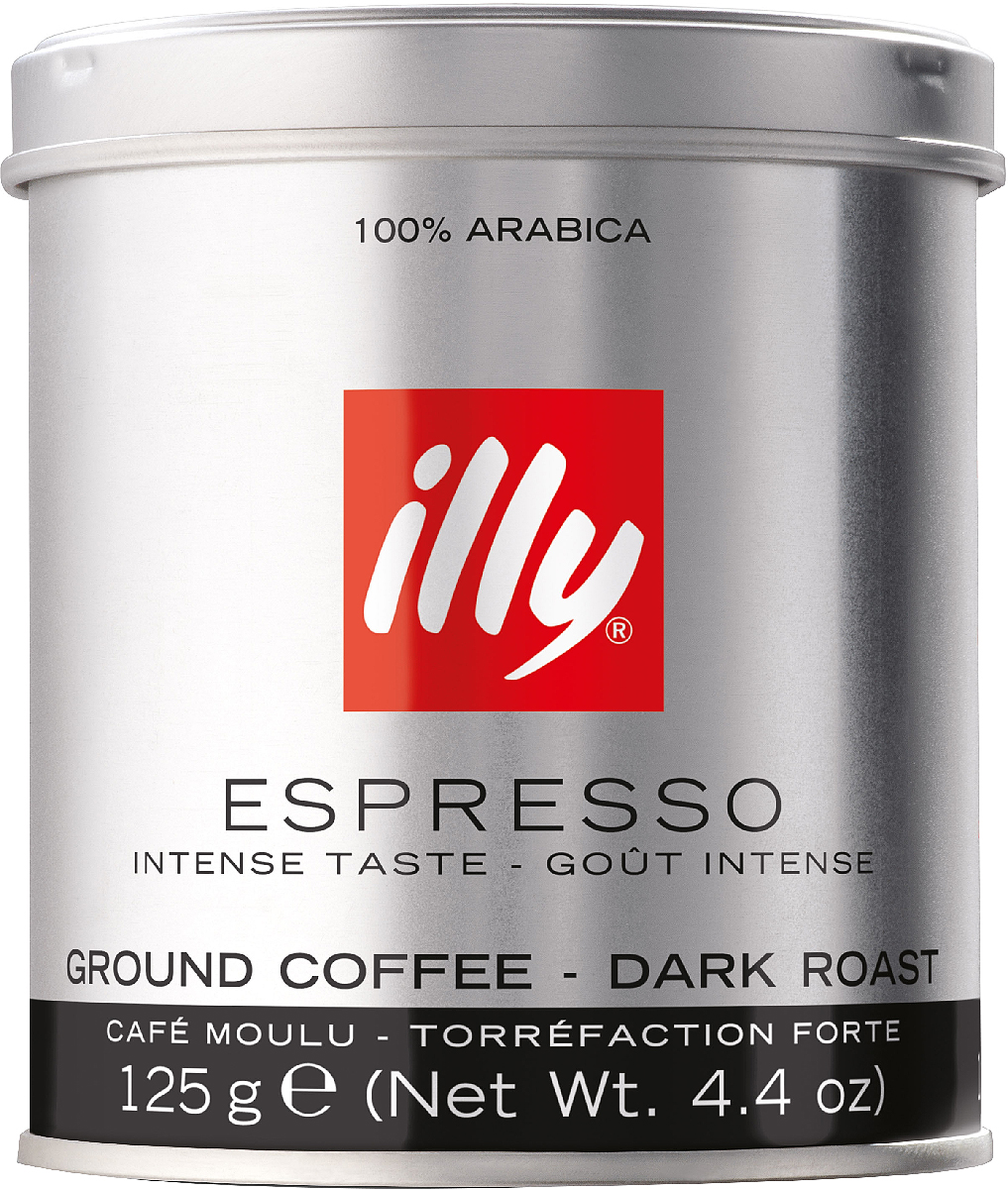 Illy Espresso кофе молотый темной обжарки, 125 г6843 (3475) Illy Espresso кофе молотый темной обжарки, 125 г6843 (3475)Насыщенный вкус, с ароматом поджаренного хлеба и послевкусием темного шоколада. Рекомендуется для ристретто, а также для приготовления кофе с молоком.