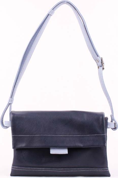 Сумка кросс-боди женская Медведково, цвет: темно-синий, голубой. 17с4442-к14