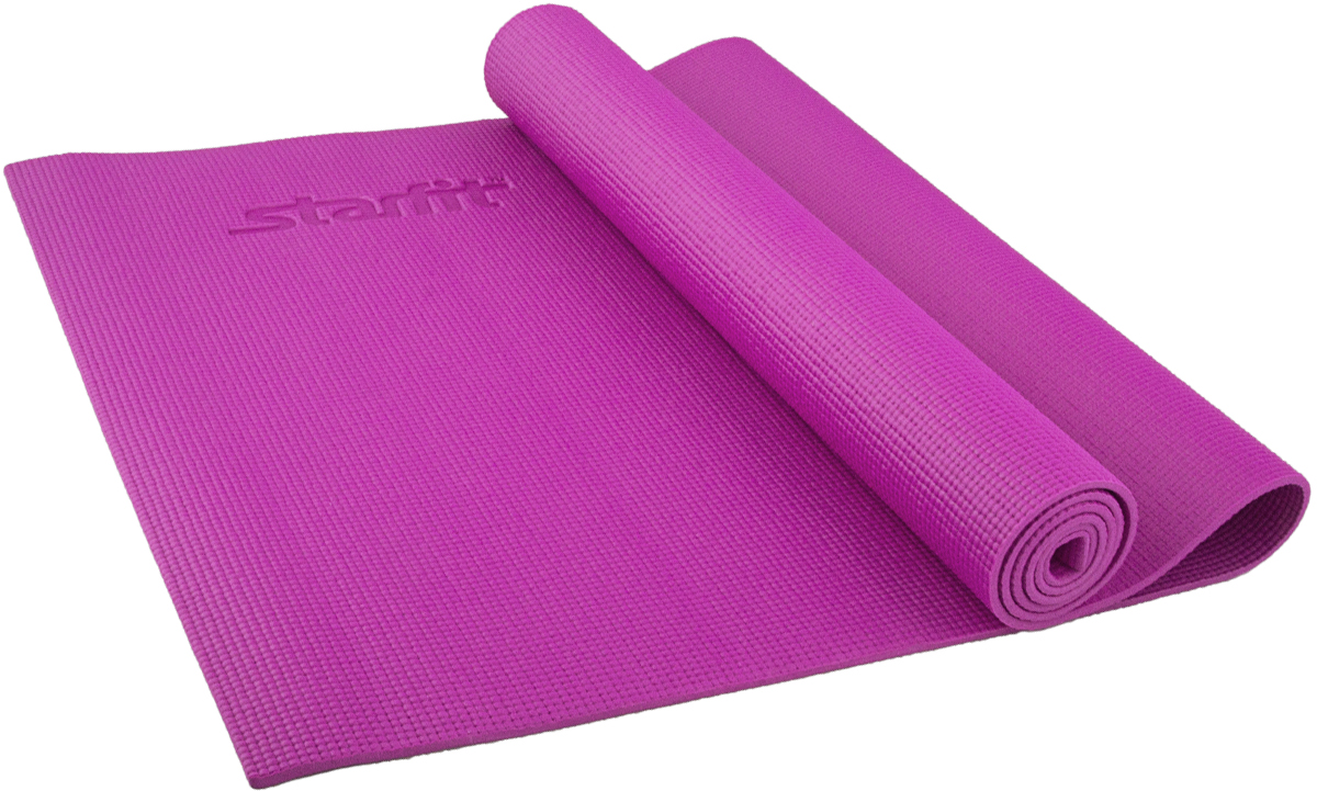 Коврик для йоги Starfit FM-101, цвет: фиолетовый, 173 х 61 х 0,6 смУТ-00008836 Коврик для йоги Starfit FM-101, цвет: фиолетовый, 173 х 61 х 0,6 смУТ-00008836Коврик для йоги Star Fit FM-101 - это незаменимый аксессуар для любого спортсмена как во время тренировки, так и во время пре-стретчинга (растяжки до тренировки) и стретчинга (растяжки после тренировки). Выполнен из высококачественного ПВХ. Коврик используется в фитнесе, йоге, функциональном тренинге. Его используют спортсмены различных видов спорта в процессе своей тренировки.Предпочтительно использовать изделие без обуви. Если процесс тренировки проходит в обуви, то желательно с мягкой подошвой, чтобы избежать разрыва поверхности коврика.