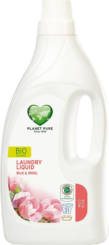 Средство для стирки Planet Pure, для шелка и шерсти, 1,55 л9120001465064 Средство для стирки Planet Pure, для шелка и шерсти, 1,55 л9120001465064БИО-средство для стирки Planet Pure ДИКАЯ РОЗА предназначено для бережного ухода за вещами из шерсти и шёлка. Полностью растительная формула включает моющие экстракты-сапонины на основе мыльного ореха, очищающие ткани деликатно и эффективно. Уникальный природный состав препятствуют усадке шерсти, предотвращает истирание волокон ткани при многочисленных стирках, сохраняет блеск шелковых изделий, добавляя вашим любимых вещам легчайший розовый аромат. Особенности: Растительное происхождение; Проверено дерматологами; Без синтетических отдушек; Без энзимов; Без парабенов; Без ГМО; Без нефтепродуктов; Без отбеливающих реагентов; Без тестов на животных.