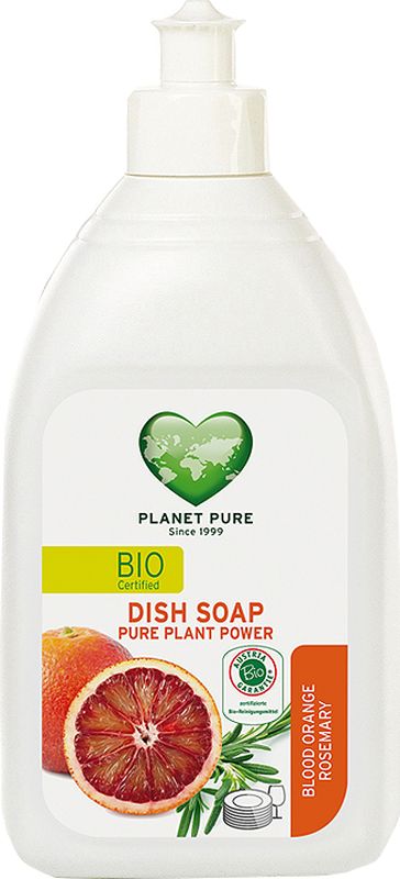 Средство для мытья посуды Planet Pure Апельсин-розмарин, 0,51 л9120001469437 Средство для мытья посуды Planet Pure Апельсин-розмарин, 0,51 л9120001469437BIO Средство для мытья посуды Planet Pure КРАСНЫЙ АПЕЛЬСИН и РОЗМАРИН бережно готовят из чистых растительных сапонинов, которые имеют естественные моющие свойства, без какой-либо химической обработки. Они придают средству чисто природные мощные свойства по очищению и удалению жира, без использования опасных химических веществ, таким образом оберегая вашу кожу и окружающую среду. Особенности: На растительной основе; Без химических ПАВ; Без нефтепродуктов и пальмового масла; Без ГМО.
