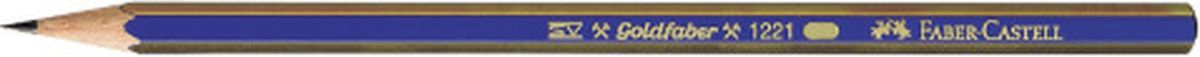Faber-Castell Карандаш чернографитный Goldfaber 1221 2H112512 Faber-Castell Карандаш чернографитный Goldfaber 1221 2H112512Чернографитовый карандашGoldfaber 1221, • шестигранный карандаш очень хорошегокачества• 12 степеней твердости грифеля• привлекательный дизайн – синие и золотыеполоски, качественная мягкая древесина для хорошегозатачивания• специальная SV технология вклеиванияпредотвращает поломку грифеля при падении• покрыты лаком на водной основе, твердость 2H