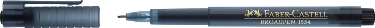 Faber-Castell Ручка капиллярная Broadpen 1554 0,5 мм цвет чернил черный155499 Faber-Castell Ручка капиллярная Broadpen 1554 0,5 мм цвет чернил черный155499Капиллярная ручка Broadpen 1554,• очень качественные капиллярные ручки сперманентными, не выцветающими чернилами• большой объем чернил на водной основе• металлический наконечник 0,8 мм• 9 цветов чернил• привлекательные прозрачные цвета корпуса