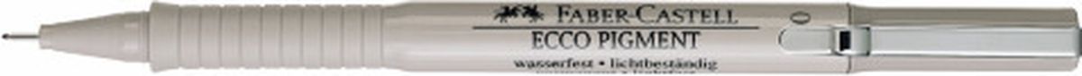 Faber-Castell Ручка капиллярная Ecco Pigment 0,3 мм цвет чернил черный166399 Faber-Castell Ручка капиллярная Ecco Pigment 0,3 мм цвет чернил черный166399Капиллярные ручки Ecco Pigment, • идеальны для письма, рисования, набросков• пигментные черные чернила• водо- и светоустойчивые• позволяют рисование с линейкой и по шаблону• длинный кончик с металлическим корпусом• эргономичная область захвата• металлический клип, черный 0,3 мм
