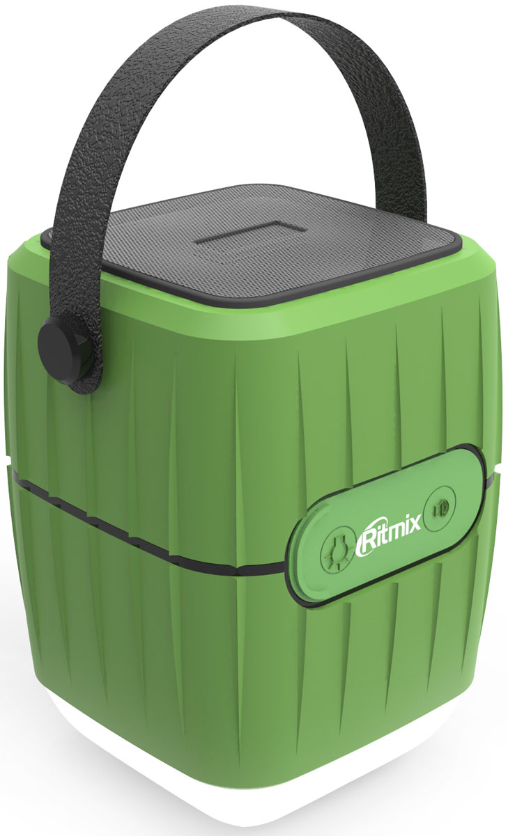 Ritmix RPB-8800LT, Green Black внешний аккумулятор (8800 мАч)15119246 Ritmix RPB-8800LT, Green Black внешний аккумулятор (8800 мАч)15119246Ritmix RPB-8800LT - это универсальное зарядное устройство, совмещающее в себе функцию Power Bank, колонки и лампы. Предназначено для зарядки мобильных телефонов, смартфонов, мр3-плееров, портативной акустики, беспроводных наушников, видеорегистраторов, портативных камер и любой другой техники с возможностью питания от USB порта 5В 2,1А. Отличается низким саморазрядом и отсутствием негативного эффекта памяти. Заряжается от USB порта компьютера, автомобильной или сетевой USB зарядки. (Travel) Power bank+фонарь+колонка, Li-Ion емкость 8 800мАч выход USB 5В 2,1А Quich charge, IP65, лампа 3W 12 LED (3 режима), спикер 3Вт, Bluetooth 4.1, SNR:75DB, 18-80Гц, distortion <0.55%, световой индикатор заряда, с отстегивающейся ручкой