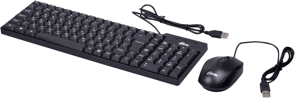 Ritmix RKC-010, Black клавиатура + мышь