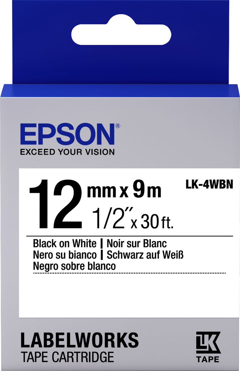 Epson LK4WBN термотрансферная лента для принтеров LW-300/LW-400/LW-400VP/LW-700/LW-900P
