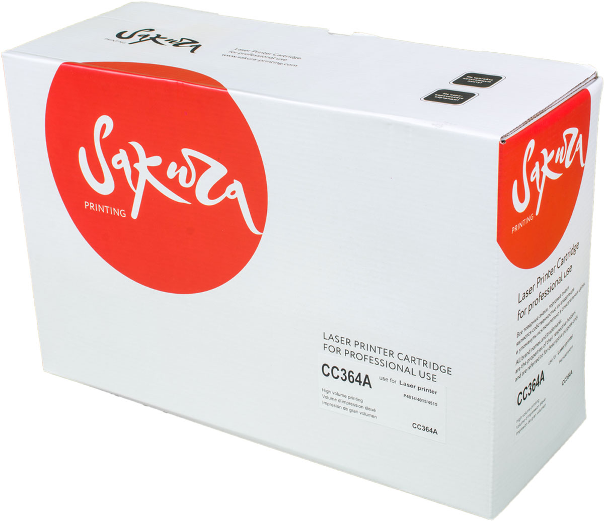 Sakura CC364A, Black тонер-картридж для HP LJ P4014/P4015/P4515SACC364A Sakura CC364A, Black тонер-картридж для HP LJ P4014/P4015/P4515SACC364AКартридж SAKURA CC364A для HP LJ P4014/P4015/P4515, черный, 10000 к.