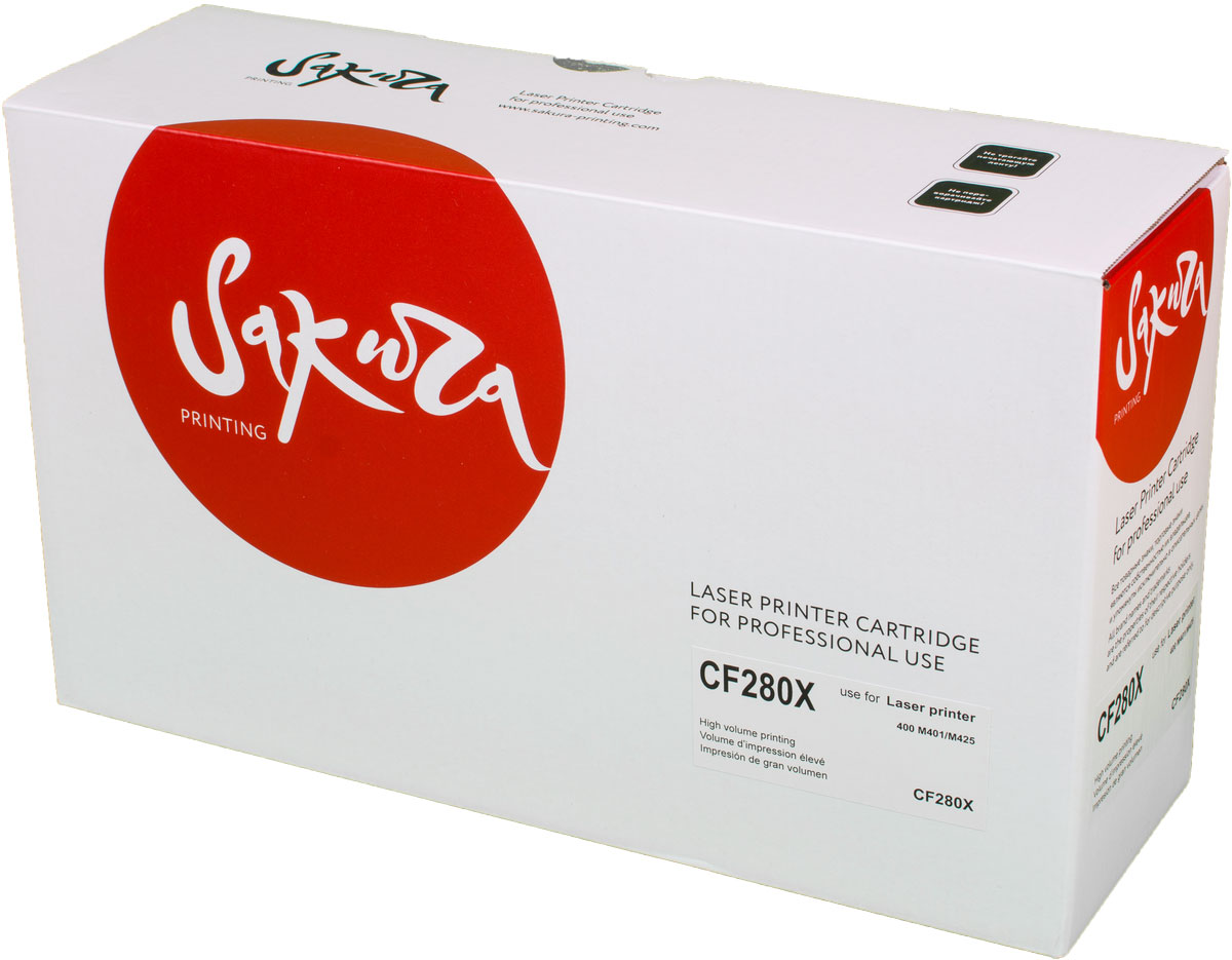 Sakura CF280X, Black тонер-картридж для HP LJ 400M/401DN/M425SACF280X Sakura CF280X, Black тонер-картридж для HP LJ 400M/401DN/M425SACF280XКартридж SAKURA CF280X для HP LJ 400M/401DN,M425, черный, 6500 к.