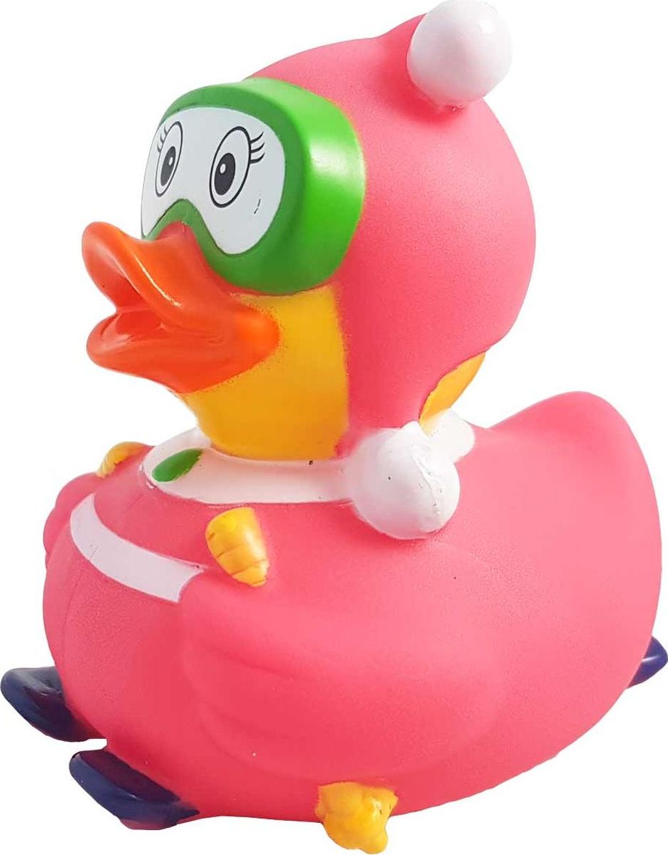 Funny Ducks Игрушка для ванной Уточка Лыжница цвет розовый