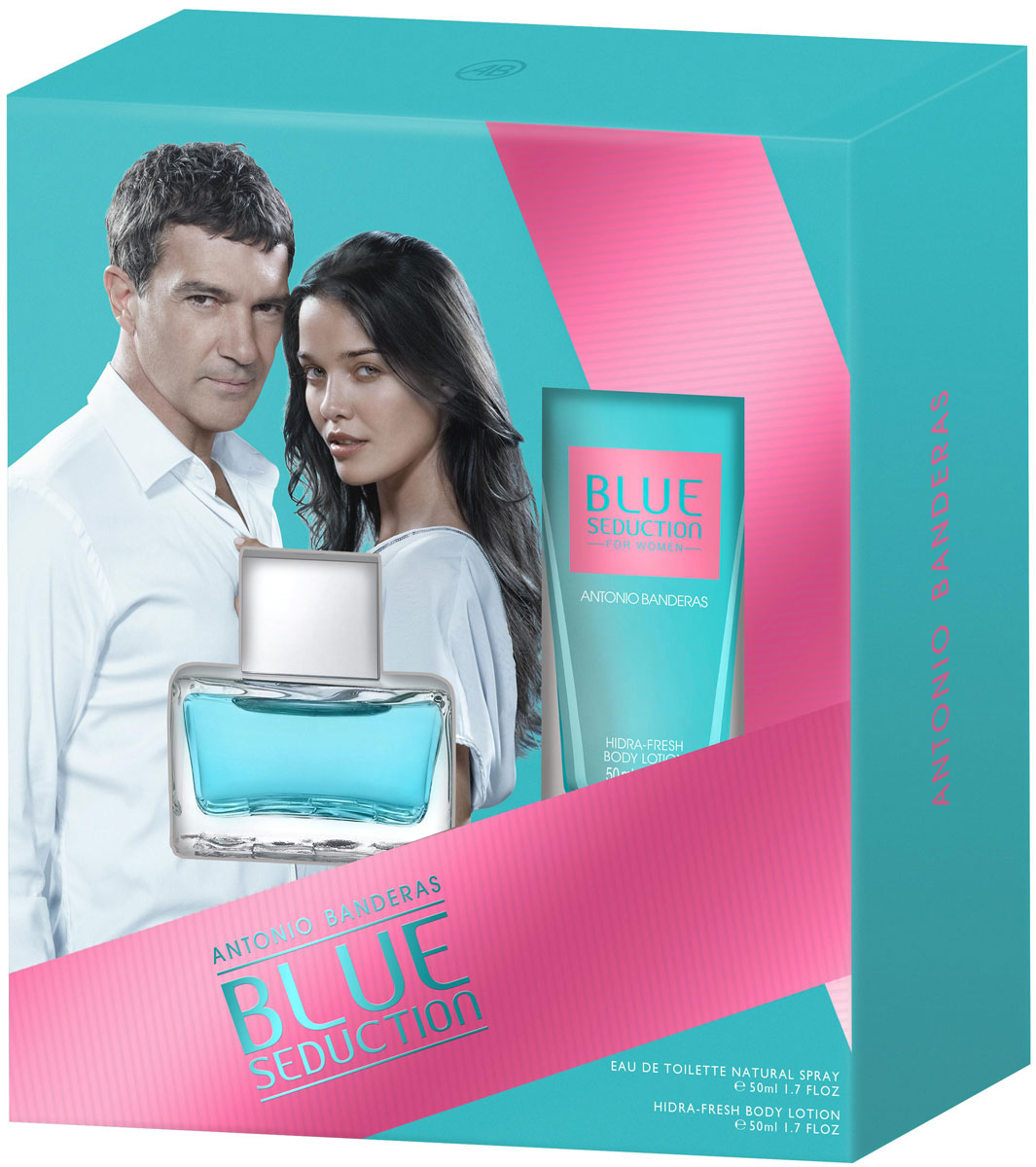 Antonio Banderas Парфюмерный набор Blue Seduction Woman: туалетная вода, лосьон для тела, 2 х 50 мл65117556 Antonio Banderas Парфюмерный набор Blue Seduction Woman: туалетная вода, лосьон для тела, 2 х 50 мл65117556Blue Seduction for Woman - очень женственный аромат, обладающий особой свежестью Blue Freshness и четко выраженной чувственностью. Он создан для женщины с характером, полной современного духа и спонтанности, которая спешит ярко прожить каждый момент и любит сюрпризы. За счет цитрусовых, сочных фруктовых нот и нот лепестков фиалки достигается нежное ощущение свежести и чистоты. Тонкое сочетание цветочных нот, усиленное нотами лепестков розы и жасмина, а также сочными нотами малины придает аромату женственность. Чувственность базовых нот проявляется, благодаря освежающим восточным нотам, усиленным успокаивающим бензоином и долгой теплоте мускуса. Сладкие ноты придают аромату сексуальность и привлекательность.