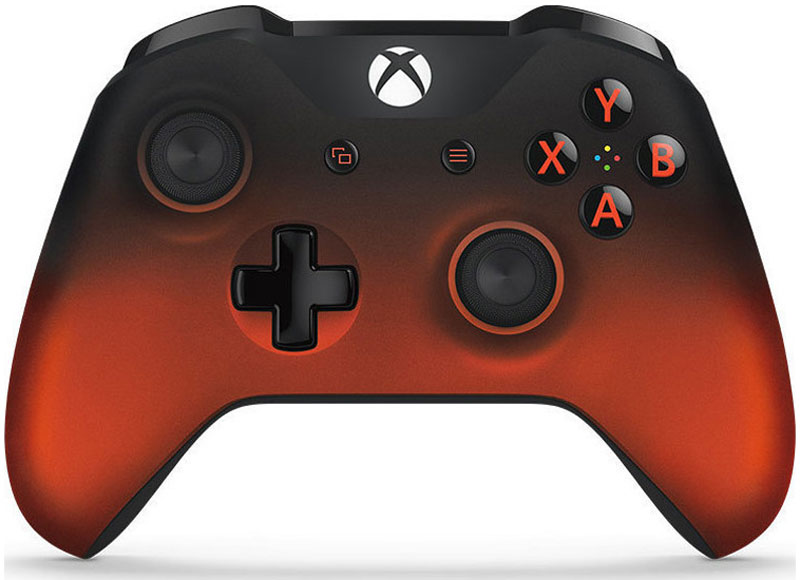 Xbox One Volcano Shadow Special Edition беспроводной геймпадWL3-00069 Xbox One Volcano Shadow Special Edition беспроводной геймпадWL3-00069Ощутите полноту удобства нового эргономичного беспроводного геймпада Xbox One Volcano Shadow Special Edition, выполненного в ярком стиле огненно-красный металлик. Геймпад оснащен рельефными рукоятками.Импульсные триггеры обеспечивают вибрационную обратную связь, так что вы почувствуете малейшую тряску и столкновения с высочайшей точностью. Отзывчивые мини-джойстики и усовершенствованная крестовина повышают точность. А к 3,5 - мм стереогнезду можно напрямую подключить любую совместимую гарнитуру.Почувствуйте игру благодаря импульсным триггерам. Вибрационные электродвигатели в триггерах обеспечивают прецизионную обратную связь, передавая отдачу оружия, столкновения и тряску для достижения невиданного реализма в играх!Теперь геймпад оснащен 3,5-мм стереогнездом, к которому можно напрямую подключить любимую игровую гарнитуру.Поддерживается беспроводное обновление прошивки, благодаря чему для обновления не требуется подключать геймпад с помощью кабеля USB.ТочностьКрестовина отлично реагирует как на касания, так и на нажатия навигационных кнопокМини-джойстики удобнее в использовании и точнее работаютТриггеры и бамперы ускоряют доступ к командамКомфортРазмер и контуры геймпада комфортны для рук любого игрокаБатареи скрыты в корпусе, благодаря чему геймпад удобнее лежит в рукеДругие особенностиКомплект поставки: беспроводной геймпад и 2 батареи типоразмера AAРадиус действия до 6 мК консоли можно одновременно подключить до 8 беспроводных геймпадовКнопки Меню и Просмотр облегчают навигациюПростая привязка профилей к геймпадуК новому встроенному стереогнезду для гарнитуры можно подключить дополнительные устройства, например гарнитуру для чатаГеймпад совместим с зарядным устройством для геймпада Xbox One, гарнитурой для чата Xbox One и стереогарнитурой Xbox One.
