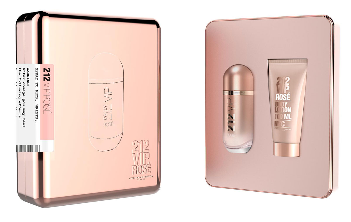 Carolina Herrera Парфюмерный набор 212 Vip Rose, парфюмерная вода 50мл, лосьон для тела 75 мл8411061868935 Carolina Herrera Парфюмерный набор 212 Vip Rose, парфюмерная вода 50мл, лосьон для тела 75 мл8411061868935Аромат 212 VIP ROS? воплощает собой гламур, элегантность и веселье города небоскребов - на самой невероятной тусовке, где гости становятся главными героями. Своей свежестью и беззаботностью аромат 212 VIP ROS? привносит еще больше соблазна, гламура и эмоций во вселенную 212. Женственный, свежий и чувственный аромат состоит из трех аккордов. Верхние ноты раскрываются легкими оттенками розового шампанского. Словно хихиканье, пузырьки напитка создают игривое и праздничное настроение свежей и фруктовой парфюмерной композиции. В сердце аромата 212 VIP ROS? - бархатные фруктовые ноты цветков персикового дерева, которые подчеркивают утонченность и нежность аромата. Идеальное воплощение женственности. В базовых нотах - королевское дерево, манящее, притягательное, с едва уловимыми древесными аккордами, которое добавляет еще больше чувственности и искушения.