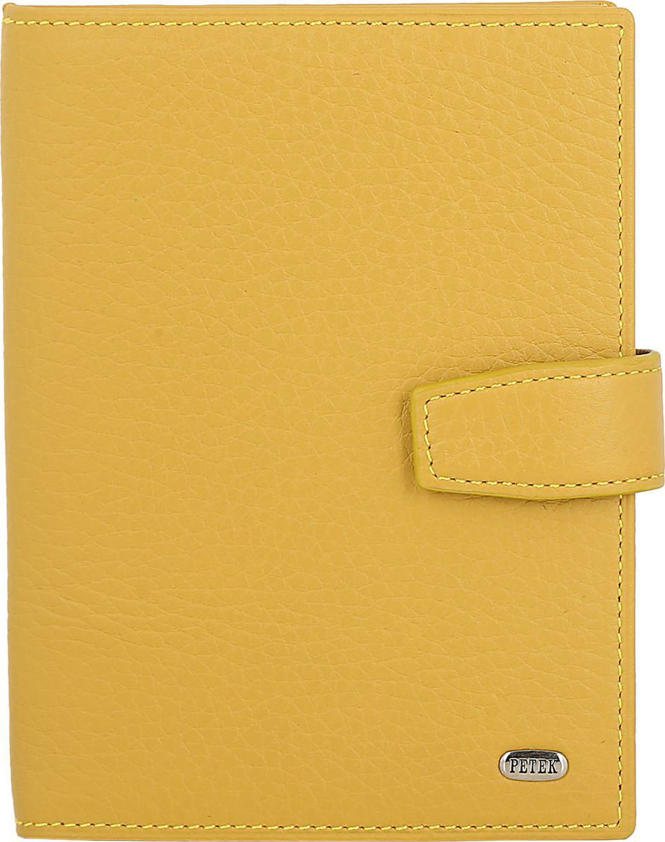 Обложка для автодокументов и паспорта женская Petek 1855, цвет: желтый. 595.46D.14