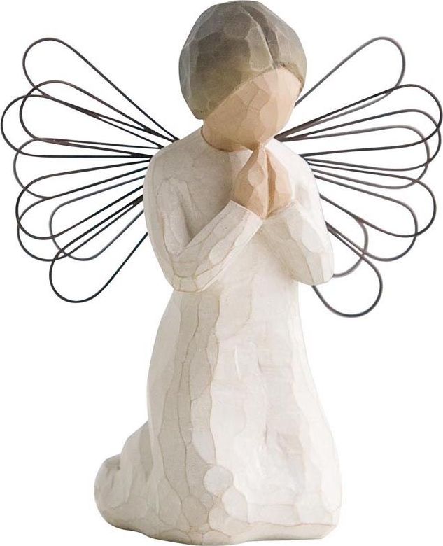 Фигурка Willow Tree Ангел молитвы, высота 10,5 см26012 Фигурка Willow Tree Ангел молитвы, высота 10,5 см26012Декоративная фигурка Willow Tree создана канадским скульптором Сьюзан Лорди. Фигурка выполнена из искусственного камня (49% карбонат кальция мелкозернистой разновидности, 51% искусственный камень).Фигурка Willow Tree – это настоящее произведение искусства, образная скульптура в миниатюре, изображающая эмоции и чувства, которые помогают чувствовать себя ближе к другим, верить в мечту, выражать любовь.Фигурка помещена в красивую упаковку.Купить такой оригинальный подарок, значит не только украсить интерьер помещения или жилой комнаты, но выразить свое глубокое отношение к любимому человеку. Этот прекрасный сувенир будет лучшим подарком на день ангела, именины, день рождения, юбилей.