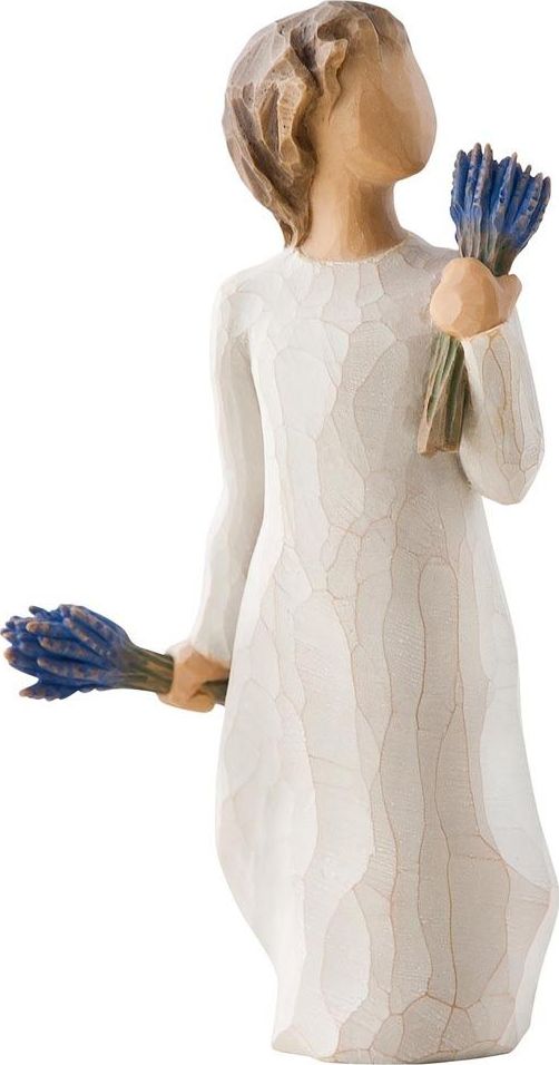 Фигурка Willow Tree Лаванда, высота 14 см26465 Фигурка Willow Tree Лаванда, высота 14 см26465Эти прекрасные фигурки созданы канадским скульптором Сьюзан Лорди.Каждая фигурка – это настоящее произведение искусства, образная скульптура в миниатюре, изображающая эмоции и чувства, которые помогают нам чувствовать себя ближе к другим, верить в мечту, выражать любовь. Фигурка помещена в красивую упаковку. Купить такой оригинальный подарок, значит не только украсить интерьер помещения или жилой комнаты, но выразить свое глубокое отношение к любимому человеку. Этот прекрасный сувенир будет лучшим подарком на день ангела, именины, день рождения, юбилей.