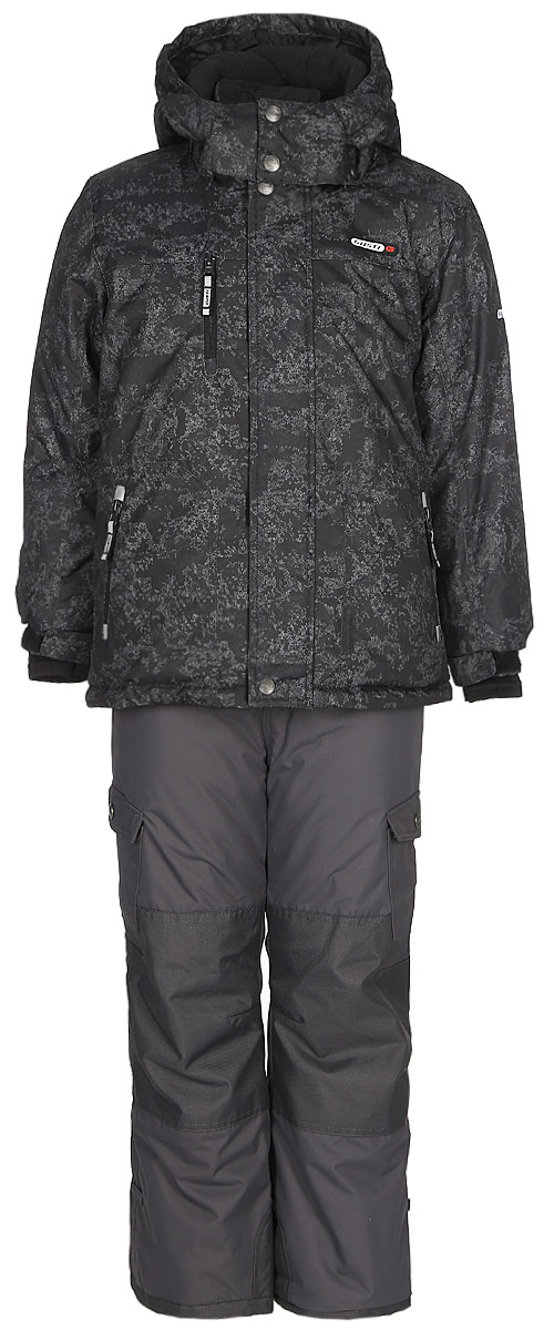 Комплект верхней одежды для мальчика Gusti, цвет: черный . GWB 3313-BLACK. Размер 157GWB 3313-BLACK Комплект верхней одежды для мальчика Gusti, цвет: черный . GWB 3313-BLACK. Размер 157GWB 3313-BLACKКомплект Gusti состоит из куртки и полукомбинезона. Ткань верха: мембрана с коэффициентом водонепроницаемости 5000 мм и коэффициентом паропроницаемости 5000 г/м2, одежда ветронепродуваемая. Благодаря тонкому полиуретановому напылению изнутри не промокает даже при сильной влаге, но при этом дышит (защита от влаги не препятствует циркуляции воздуха). Плотность ткани Т190 обеспечивает высокую износостойкость. Утеплитель: тек-Полифилл (Tech-Polyfil) - 280г/м2, силиконизированый полиэстер изготовленный по новейшим технологиям, удерживает тепло при температуре до -30 С. Очень мягкий, создающий объем для сохранения тепла. Высокоэффективный, обладающий повышенной устойчивостью к сжатию (после стирки в стиральной машине изделие достаточно встряхнуть), обеспечивающий хорошую вентиляцию, обладающий прекрасным, теплоизолирующими свойствами синтетический материал. Главные преимущества Тек-Полифила – одежда более пушистая на ощупь и менее тяжелое по весу. Подкладка: высокотехнологичный флис COOLQUICK. Специальное кручение нитей позволяет ткани максимально впитывать влагу и увеличивать испаряемость с поверхности, т.е. выпустить пар, но не пропускает влагу снаружи, что обеспечивает комфорт даже при высоких физических нагрузках. Этот материал ранее был разработан специально для спортсменов, которые испытывали сильные нагрузки во время активного движения, а теперь принес комфорт и тепло в нашу повседневную жизнь. Это особенно важно для детей, когда они гуляют на свежем воздухе, чтобы тело всегда оставалось сухим и теплым. В этой одежде им будет тепло в течение длительного времени и нет необходимости надевать теплый свитер. Верхняя одежда GUSTI просто чистится. Стирать одежду придется очень редко – только при сильных загрязнениях. Если малыш забрался в лужу или грязь, просто вытрите пятно влажной тряпкой.