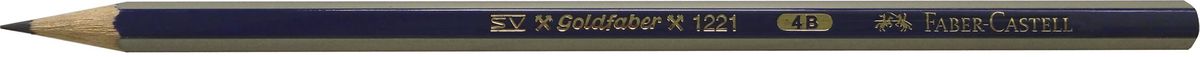 Faber-Castell Карандаш чернографитный Goldfaber 1221 4B112504 Faber-Castell Карандаш чернографитный Goldfaber 1221 4B112504Чернографитовый карандашGoldfaber 1221, • шестигранный карандаш очень хорошегокачества• 12 степеней твердости грифеля• привлекательный дизайн – синие и золотыеполоски, качественная мягкая древесина для хорошегозатачивания• специальная SV технология вклеиванияпредотвращает поломку грифеля при падении• покрыты лаком на водной основе, твердость 4B