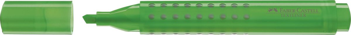 Faber-Castell Текстовыделитель Grip 1543 цвет зеленый154363 Faber-Castell Текстовыделитель Grip 1543 цвет зеленый154363Текстовыделитель Grip,• эргономичная трехгранная область захвата• привлекательный полупрозрачный дизайн• идеален для всех видов бумаги• линия маркировки шириной 5, 2 или 1 мм• чернила на водной основе• 4 ярких цвета• простая система повторного наполнениячернилами