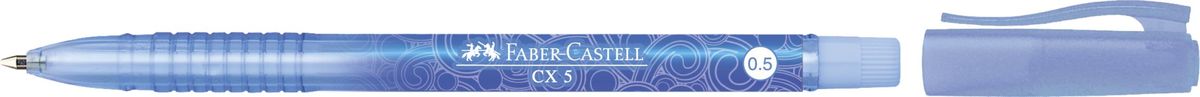 Faber-Castell Ручка роллер СX5 0,5 мм цвет чернил синий246651 Faber-Castell Ручка роллер СX5 0,5 мм цвет чернил синий246651Роллер CX5, • эргономичная область захвата• низковязкостные чернила (semi-gel)• привлекательные прозрачные цвета корпуса• вентиляционный колпачок с упругим клипом• пригоден для письма в документах• тонкий наконечник 0,5 мм