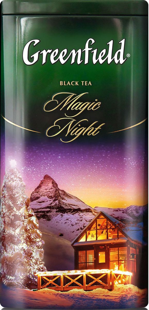 Greenfield Magic night черный листовой чай с ароматом цитрусового грога, 120 г1321-12 Greenfield Magic night черный листовой чай с ароматом цитрусового грога, 120 г1321-12Черный чай с ароматом цитрусового грога. В этой композиции глубокий мягкий вкус цейлонского чая оттенен свежим, чуть горьковатым ароматом цитрусовых, теплыми ромовыми нотами и горячей остротой корицы.