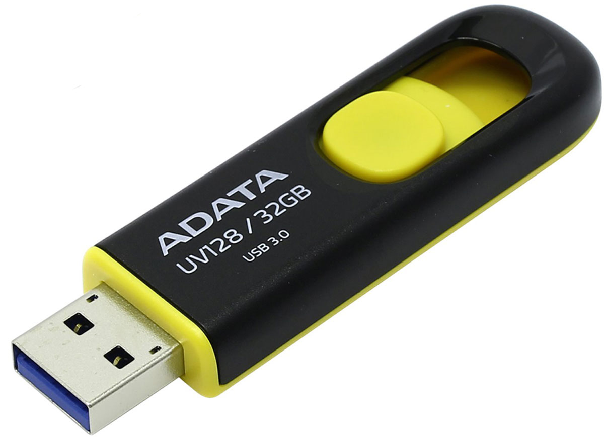 ADATA UV128 32GB, Yellow USB флеш-накопитель