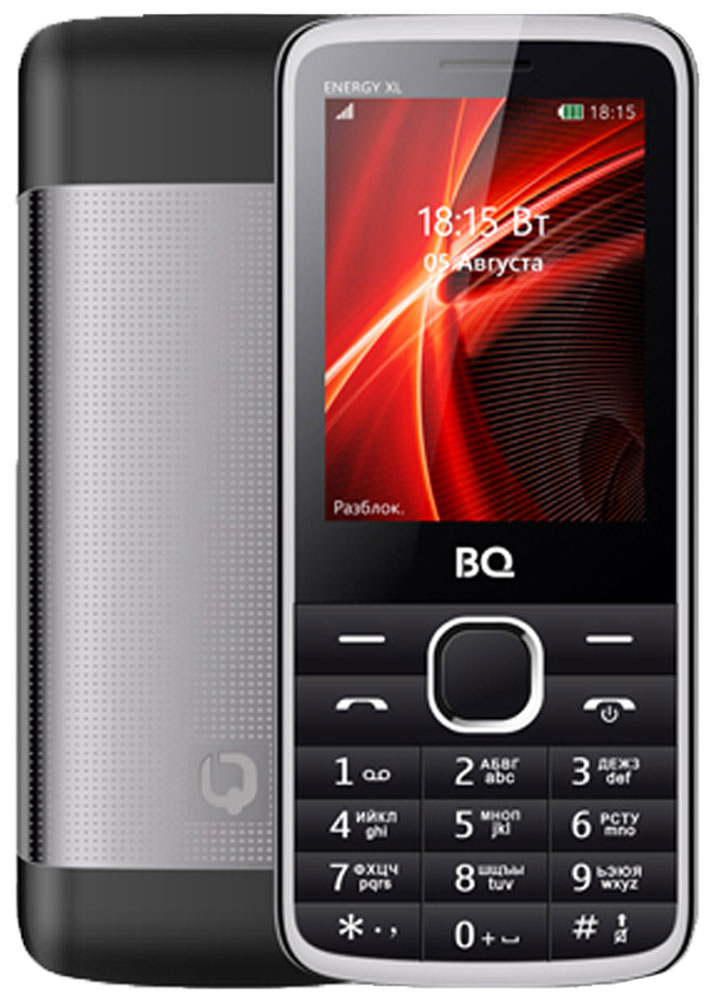 BQ 2806 Energy XL, Black85954004 BQ 2806 Energy XL, Black85954004BQ 2806 Energy XL меняет ваши представления о мобильных телефонах. Стильный металлический корпус и благородные расцветки дизайна делают этот мобильный телефон особенно привлекательным. Главные достоинства скрываются внутри телефона, а именно большая батареяобъемом 3000 мАч, позволяющая оставаться на связи до 7 дней! Кроме этого BQ 2806 Energy XL получил большой дисплей с диагональю 2,8, на котором удобно просматривать информацию и пользоваться всеми мультимедийными возможностями. В комплекте с телефоном предусмотрены наушники для комфортного прослушивания музыки и FM-радио. Две SIM-карты помогут отделить личные контакты от деловых.Телефон сертифицирован EAC и имеет русифицированную клавиатуру, меню и Руководство пользователя.