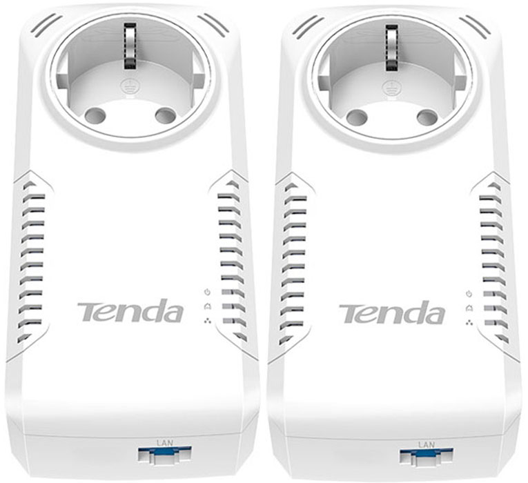 Tenda P1001P комплект адаптеров Powerline463474 Tenda P1001P комплект адаптеров Powerline463474Адаптер Tenda P1001P применяется для передачи интернета через домашнюю сеть (220 вольт). Он поддерживает скорость до 1000 Мбит/с, обеспечивает шифрование 128-bit (AES), низкое энергопотребление. Позволяет подключить к интернету устройства, рядом с которыми нет интернет кабеля. Совместим с любыми аналогичными устройствами. Можно использовать больше двух в одной сети (одна точка входа у маршрутизатора и несколько точек рядом с необходимыми устройствами). Оснащен проходной электророзеткой и одним портом RJ-45 на скорости до 1000 Мбит/с.