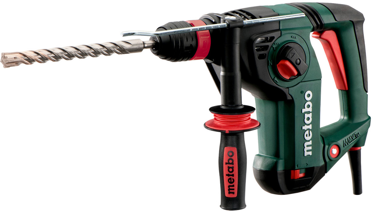 Перфоратор Metabo KHE 3251 SDS+600659000 Перфоратор Metabo KHE 3251 SDS+600659000Перфоратор Metabo KHE 3251 SDS имеет надежный двигатель Metabo Marathon. Инструмент подходит для долбления в бетоне, сверления стали и дерева. Он оснащен электроникой Variospeed (V), которая дает возможность электронной регулировки рабочей скорости и плавного начала работы. Данная модель имеет встроенную систему демпфирования на рукоятках, что уменьшает вибрацию во время работы и снижает нагрузку на суставы. Пользователю предлагается три режима работы: сверление, сверление с ударом и долбление.