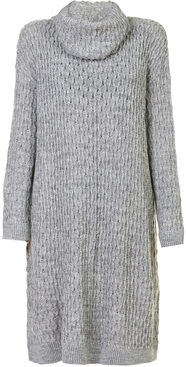 Платье Baon, цвет: серый. B457530_Silver Melange. Размер XL (50)B457530_Silver Melange Платье Baon, цвет: серый. B457530_Silver Melange. Размер XL (50)B457530_Silver MelangeПлатье Baon выполнено из акрила и полиамида. Модель с длинными рукавами и воротником гольф.