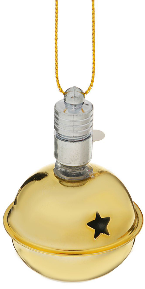 Подвеска новогодняя Luazon Lighting Погремушка, световая, цвет: золотистый, длина 5,5 см2327167 Подвеска новогодняя Luazon Lighting Погремушка, световая, цвет: золотистый, длина 5,5 см2327167Световая новогодняя подвеска Luazon Lighting Погремушка выполнена из металла в виде погремушки. Елочное украшение выглядит как простая елочная игрушка днем, но при этом остается видимой вечером. Просто включите изделие с наступлением темноты, и оно украсит елку огоньками. Подвеска Luazon Lighting Погремушка работает от батареек (входит в комплект) и пожаробезопасна, так как светодиоды не нагреваются, в отличие от ламп накаливания.